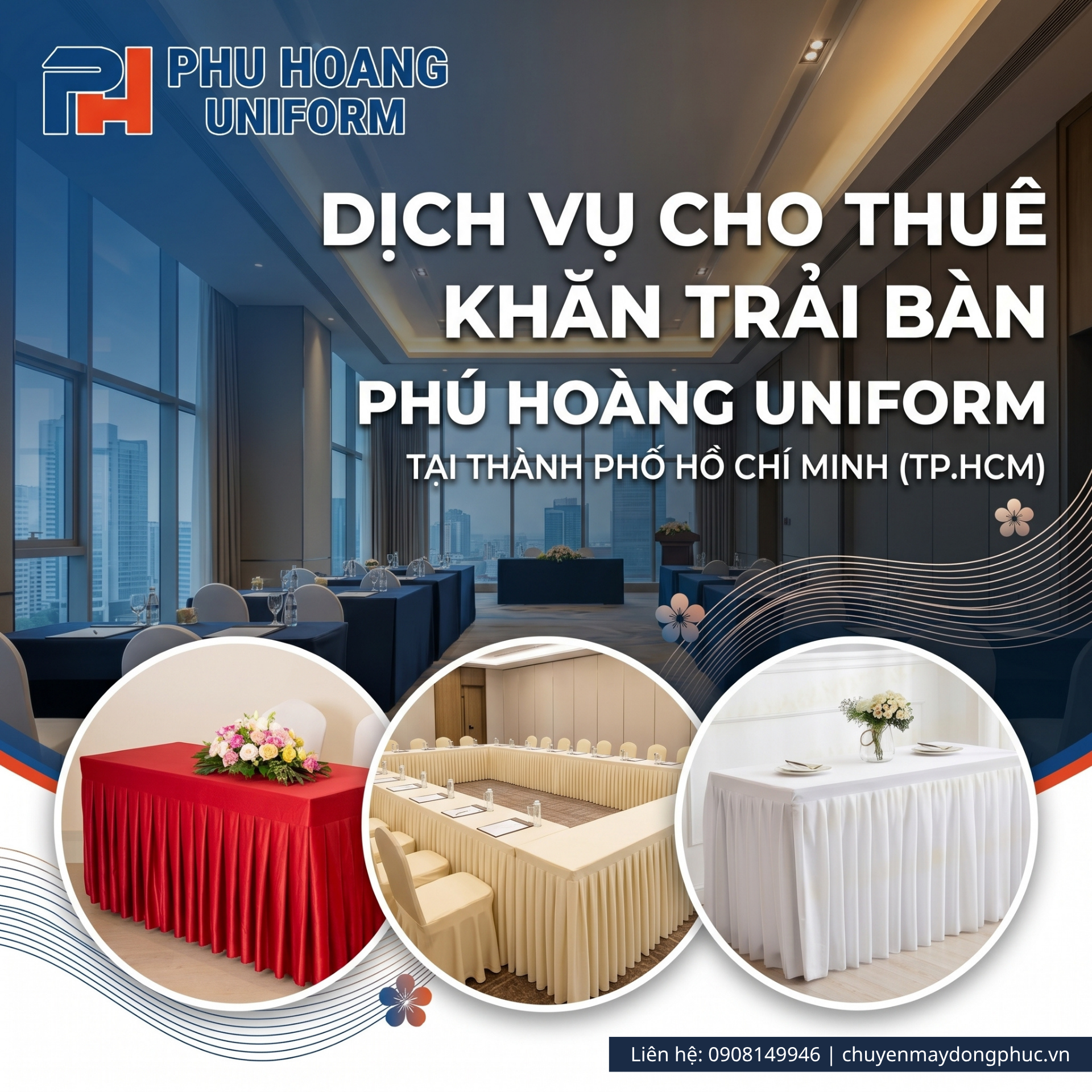 Cho Thuê Khăn Trải Bàn TPHCM – Đủ Màu, Đủ Kích Thước, Giao Tận Nơi