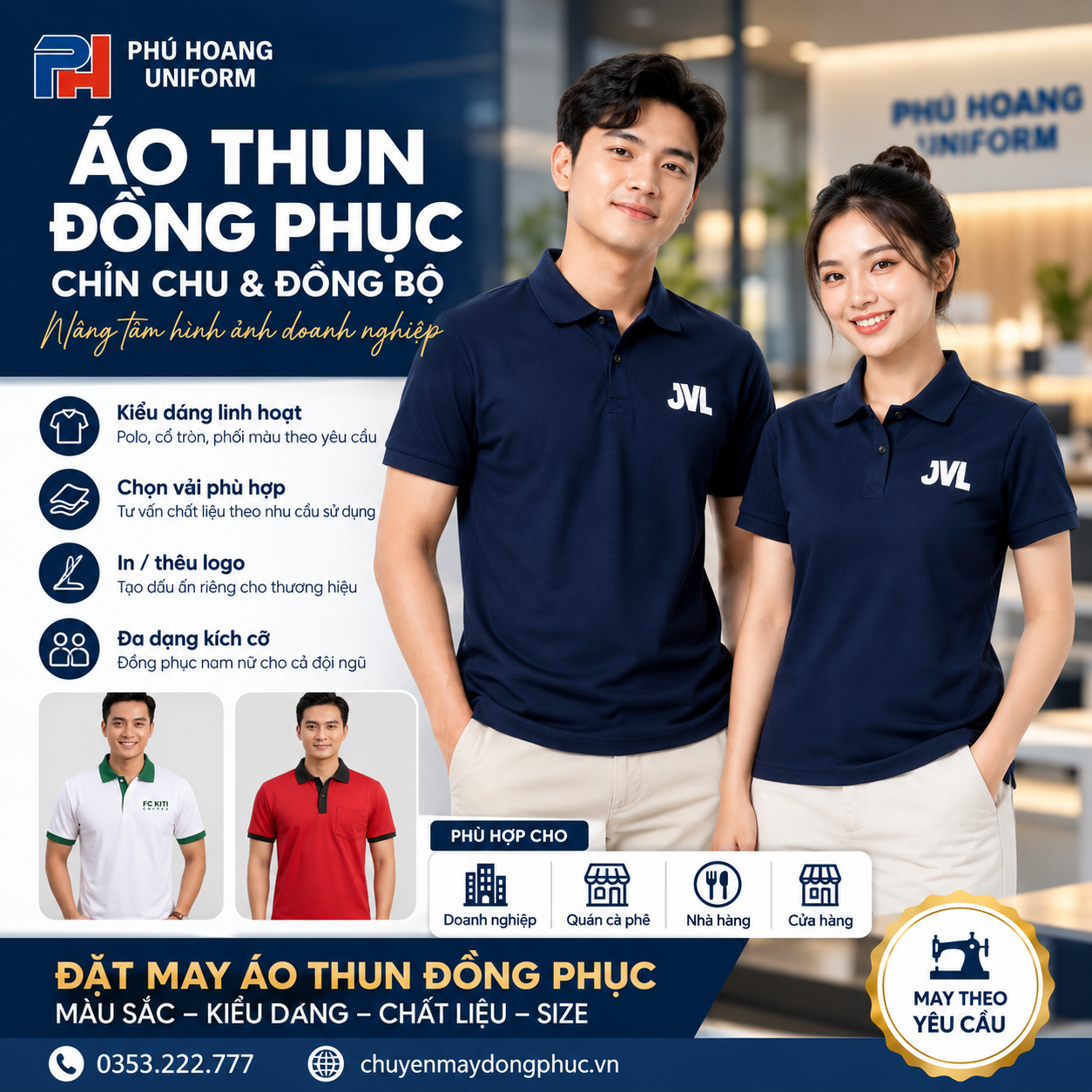 Đặt May Áo Thun Đồng Phục TPHCM Theo Yêu Cầu Giá Xưởng 2026