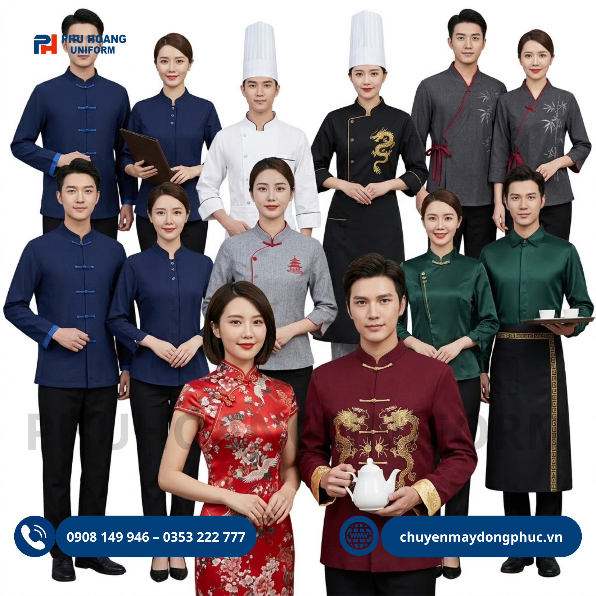 Đồng Phục Nhà Hàng Trung Quốc – Nét Đẹp Á Đông Trong Từng Đường Kim Mũi Chỉ