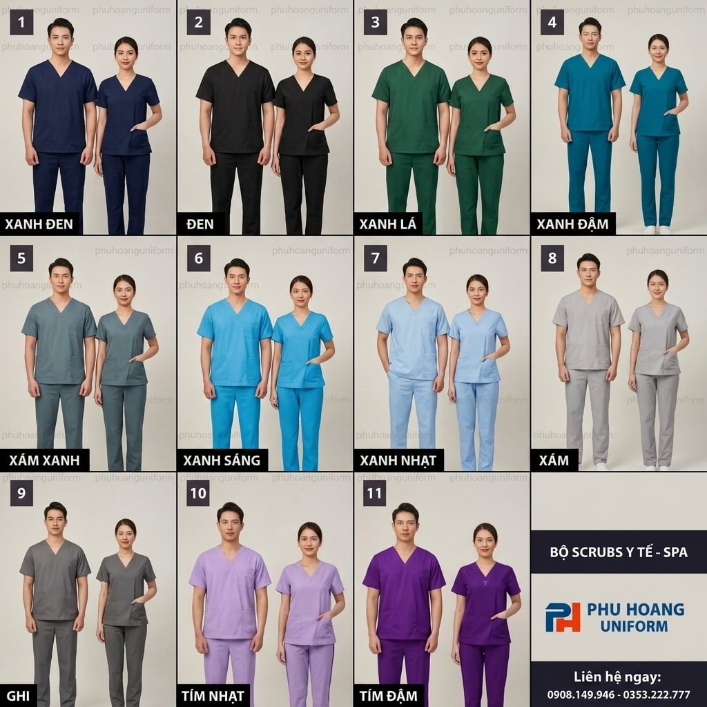 Đồng Phục Scrubs Ngành Y Tế – Chuẩn 2026 Từ A-Z