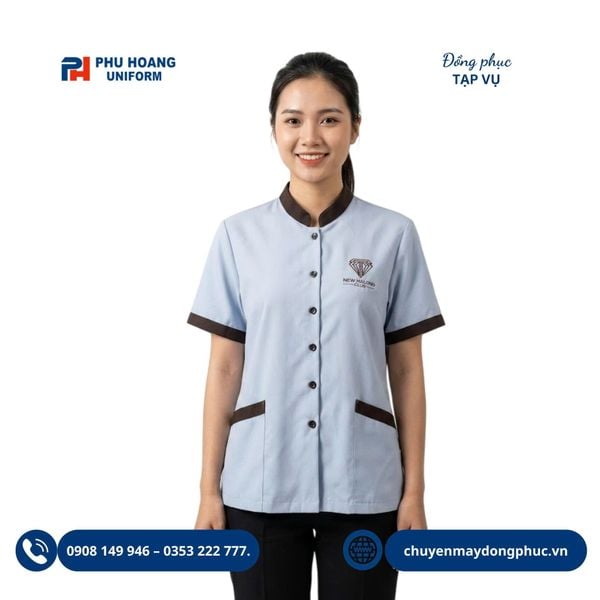 Đồng Phục Tạp Vụ Buồng Phòng – Bí Quyết Chọn Mẫu Chuẩn Cho Khách Sạn, Resort