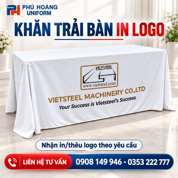 KHĂN TRẢI BÀN IN/THÊU LOGO – GIẢI PHÁP NHẬN DIỆN THƯƠNG HIỆU ĐỈNH CAO