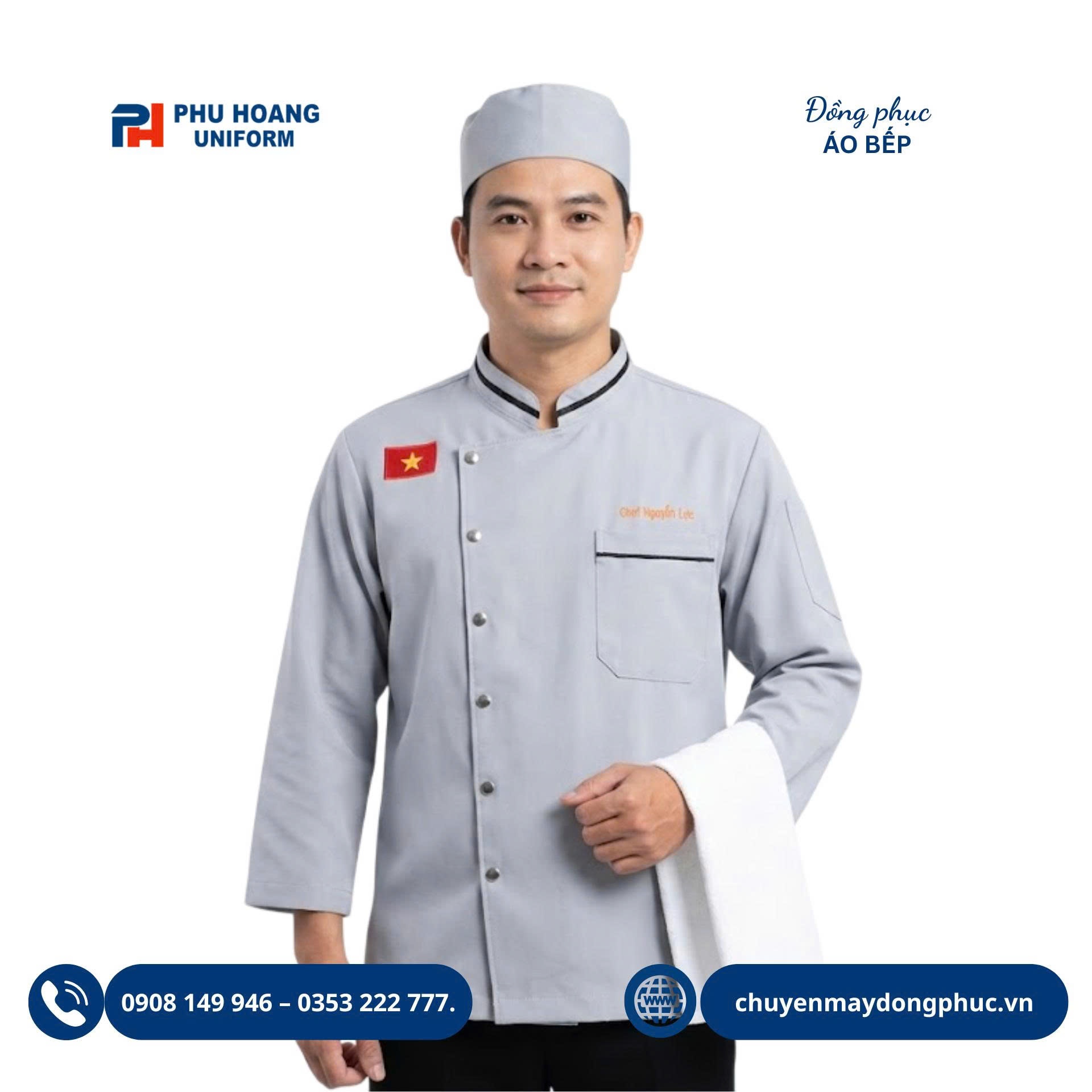 Mẫu Áo Bếp Trưởng – Biểu Tượng Đẳng Cấp Của Người Đứng Đầu Gian Bếp