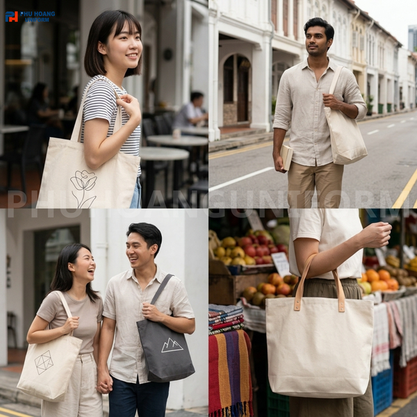 Túi Canvas Tote In Logo – Vật Phẩm Quảng Bá Hiệu Quả