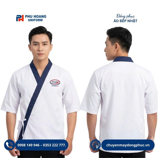Áo Bếp Nhật – Đặc Trưng Kimono, Đặt May Theo Yêu Cầu