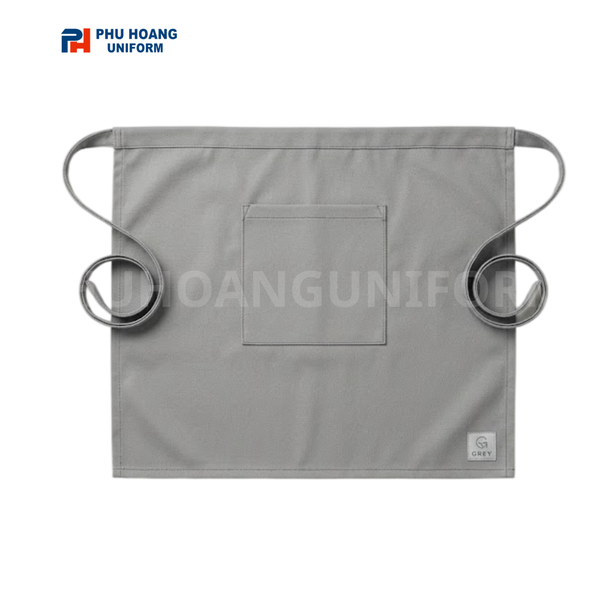 Tạp dề cột ngang xám ghi 40cm