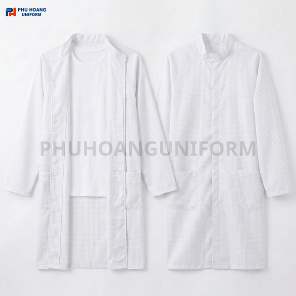 ÁO CHOÀNG PHÒNG SẠCH CHỐNG TĨNH ĐIỆN NGÀNH THỦY SẢN 002