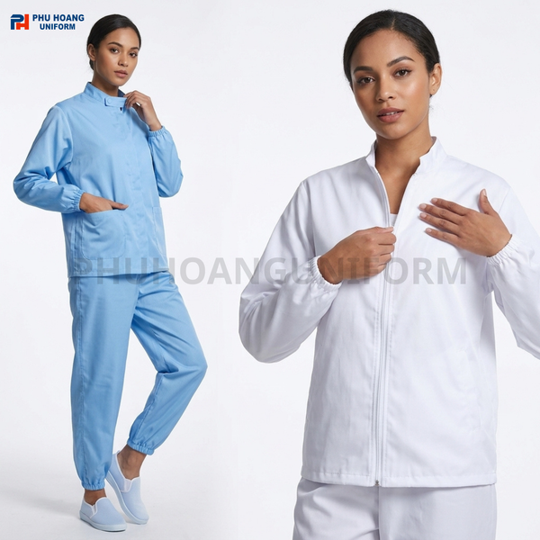 BỘ QUẦN ÁO CHỐNG TĨNH ĐIỆN NGÀNH THỦY SẢN 003