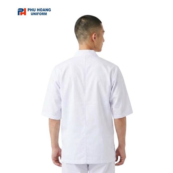 Áo bếp nhật Kimono - Trắng tinh