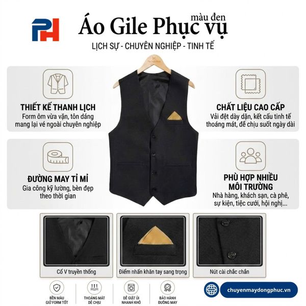 Áo gile đồng phục