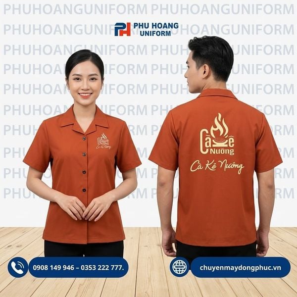Áo Sơ Mi In Thêu Logo Thương Hiệu