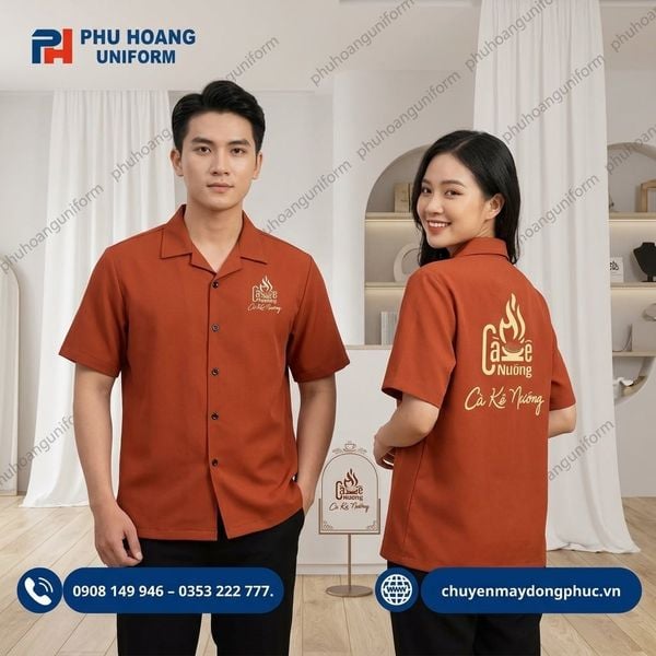 Áo Sơ Mi In Thêu Logo Thương Hiệu