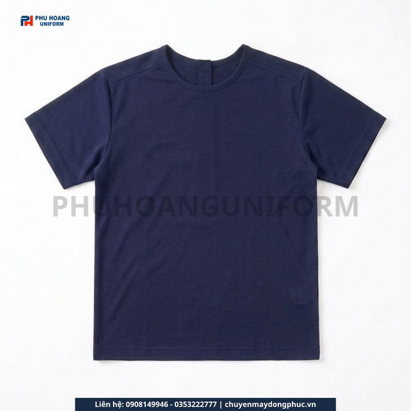 Bộ Spa Nút Sau Lưng Màu Xanh Navy