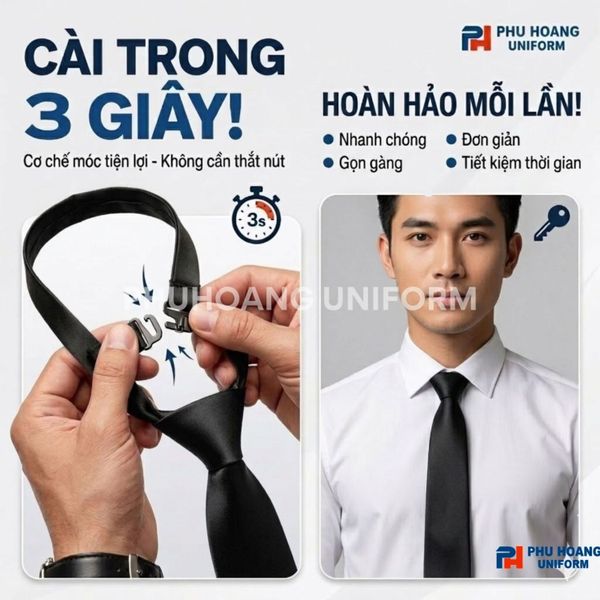 CÀ VẠT DÂY CÀI MÀU ĐEN