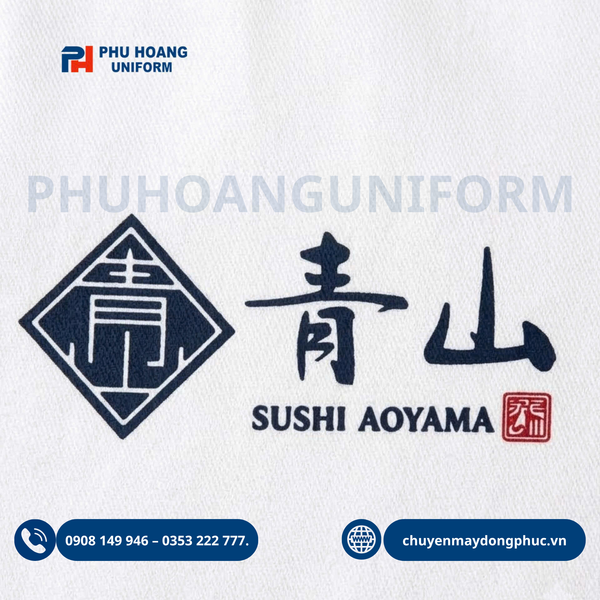 Mẫu đồng phục Áo bếp Nhật do Phú Hoàng sản xuất