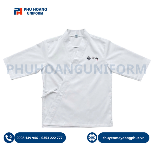 Mẫu đồng phục Áo bếp Nhật do Phú Hoàng sản xuất