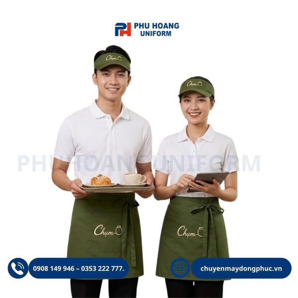 Tạp Dề Và Nón In Logo