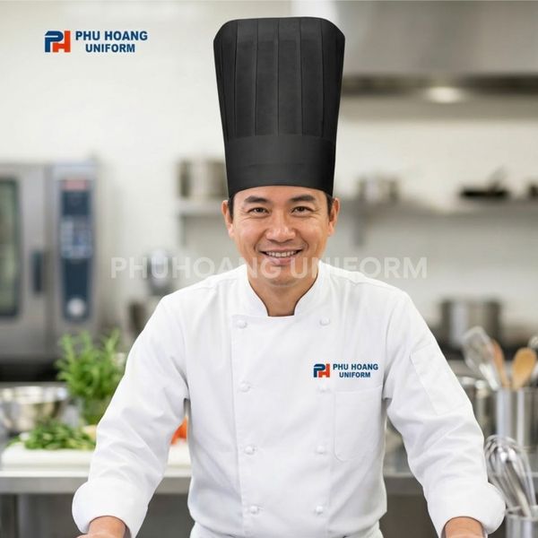 Nón bếp giấy màu đen