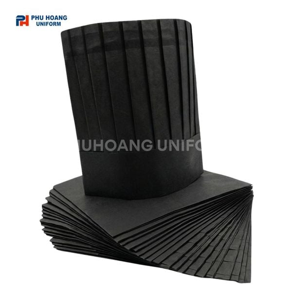 Nón bếp giấy màu đen