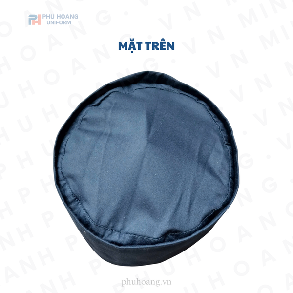 NÓN BẾP NHẬT CHÓP VẢI GẤP XANH ĐEN
