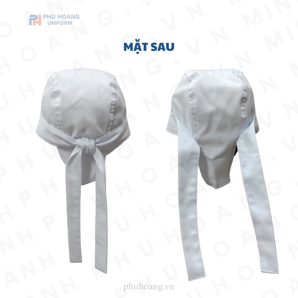 NÓN BẾP TRẮNG CỘT SAU
