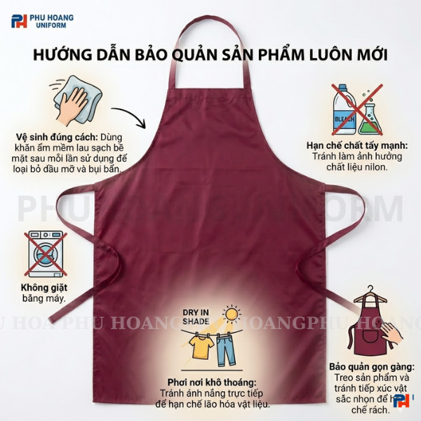 TẠP DỀ NILON ĐỎ ĐÔ CHỐNG NƯỚC