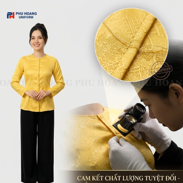 Cam kết chất lượng áo bà ba Phú Hoàng.