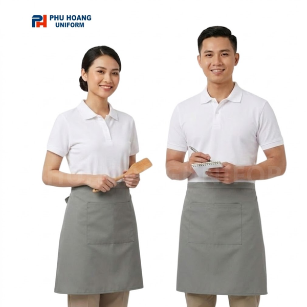 Tạp dề cột ngang 40 cm - Xám xi măng