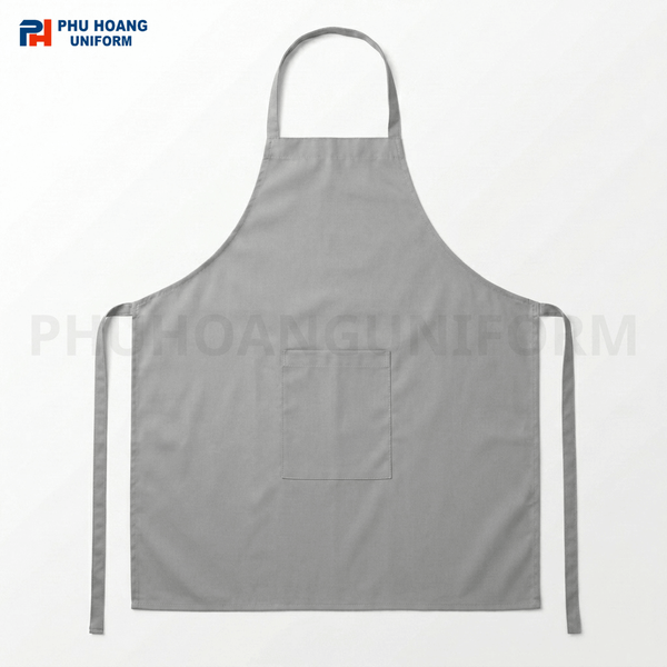 Tạp dề yếm xám bạc