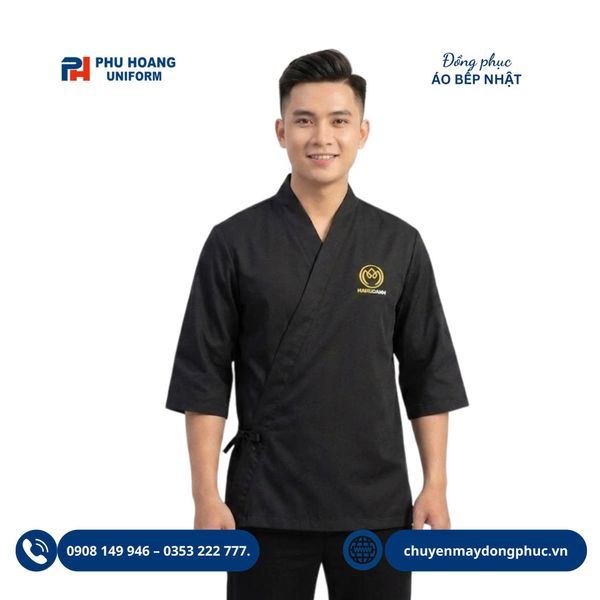 Áo Bếp Nhật In Thêu Logo Theo Yêu Cầu
