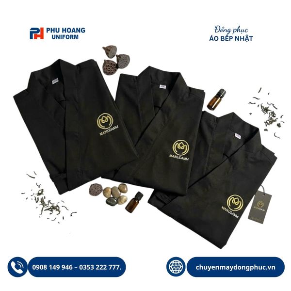 Áo Bếp Nhật In Thêu Logo Theo Yêu Cầu
