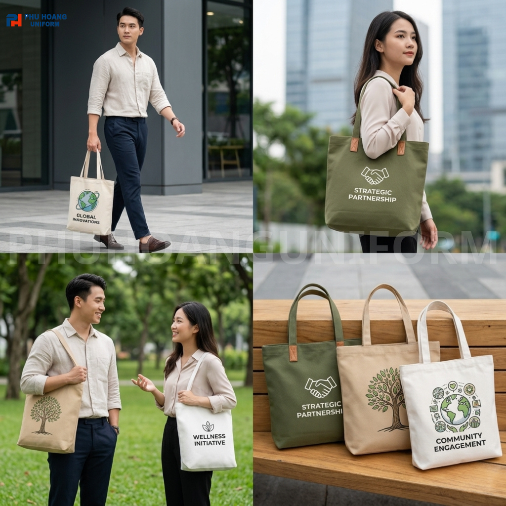 Túi Vải Bố Quà Tặng Doanh Nghiệp – Chọn Mẫu & Đặt May