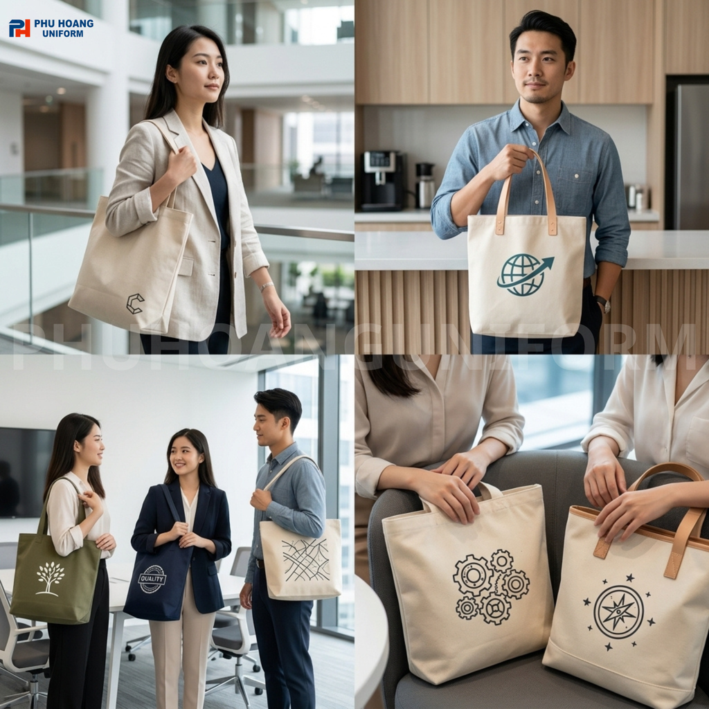 Túi Vải Bố Quà Tặng Doanh Nghiệp – Chọn Mẫu & Đặt May