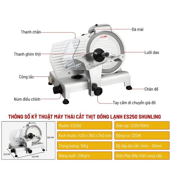 Máy thái thịt ES250