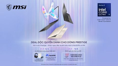 Đặt trước MSI Prestige Series: Nhận quà tặng hơn 7 triệu đồng tại Xgear