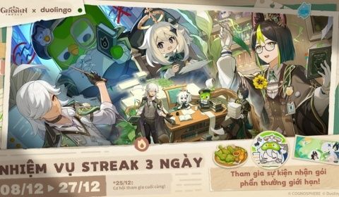 Genshin Impact x Duolingo: Cách tham gia và nhận thưởng Nguyên Thạch