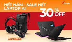 Hết năm sale hết laptop AI: Sale upto 30% kèm bộ quà tặng lên đến 3 triệu đồng, số lượng có hạn