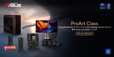 Khuyến Mãi ASUS ProArt: Nhận Đến 10 Khóa Học Độc Quyền Và 3 Tháng Adobe Miễn Phí 2026