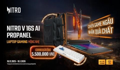 Mua Acer Nitro V 16S AI ProPanel, nhận ngay Combo quà tặng 5.5 triệu đồng
