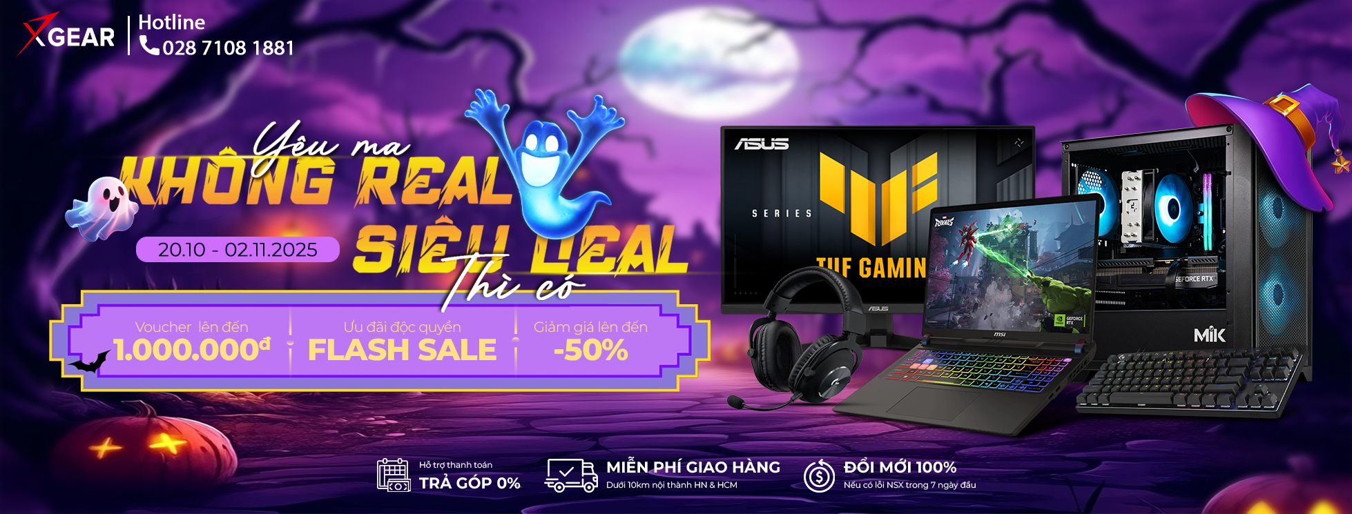 Xgear Sale màn hình Halloween