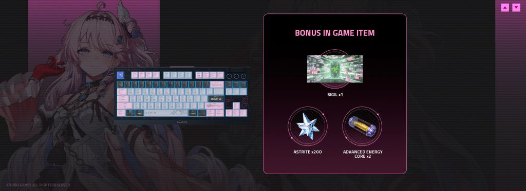 Bàn phím không dây Razer BlackWidow V4 Tenkeyless HyperSpeed – Wuthering Waves Edition