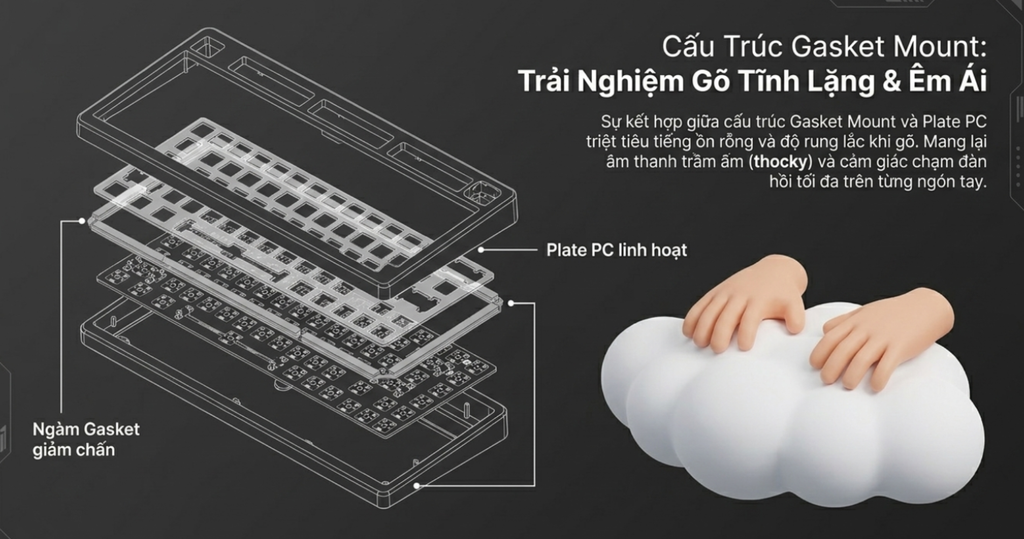 Bàn phím AKKO 5087 V3 cấu trúc
