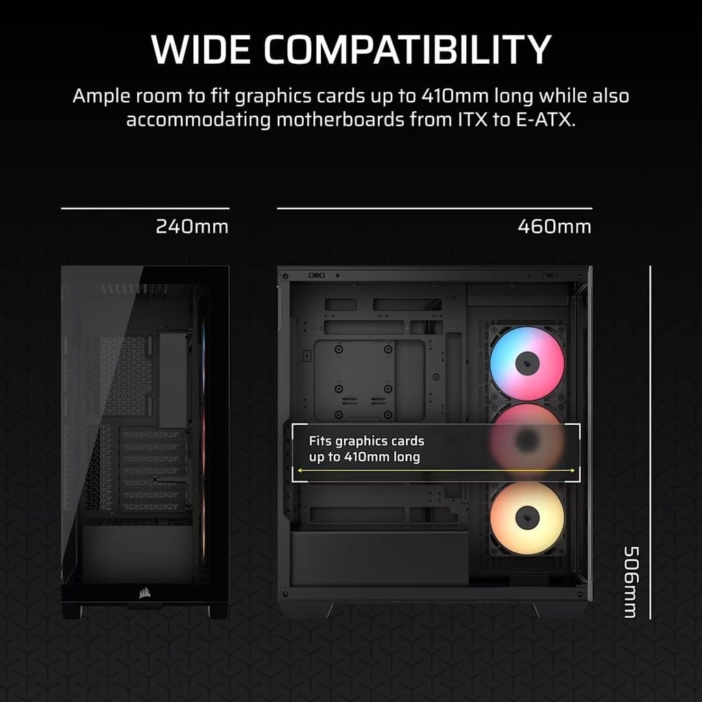 kích thước case corsair 3500x rs r argb cc 9011322 ww