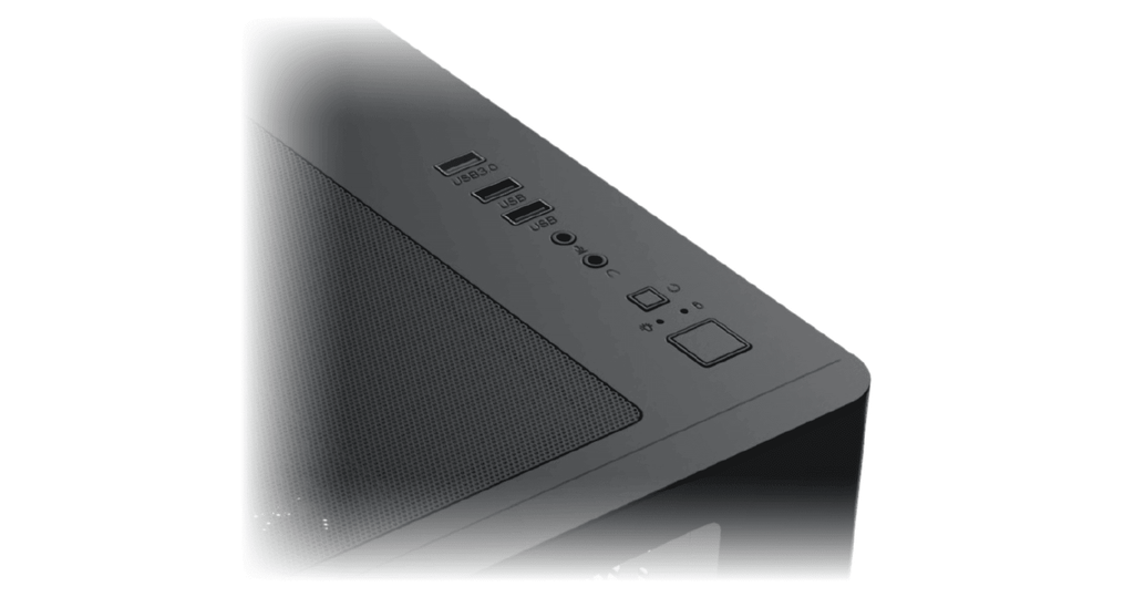 hệ thống cổng kết nói và nút của case xigmatek pano m nano en48456