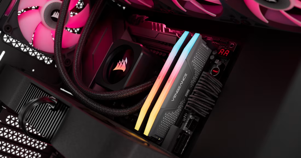 RAM PC Corsair VENGEANCE RGB RS DDR5 64GB DDR5 6000MT/s - CMG64GX5M2D6000Z40 trong case