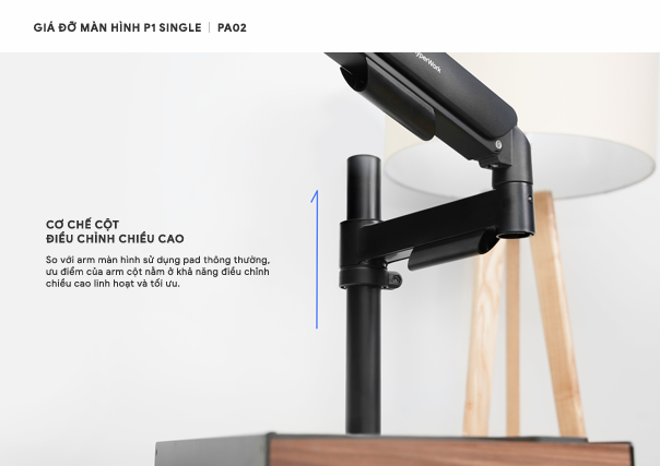gia do man hinh hyperwork p1 single pa02 điều chỉnh chiều cao đa dạng