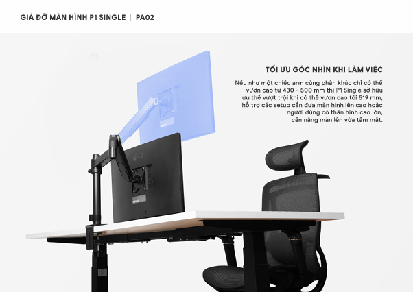 gia do man hinh hyperwork p1 single pa02 tối ưu góc nhìn