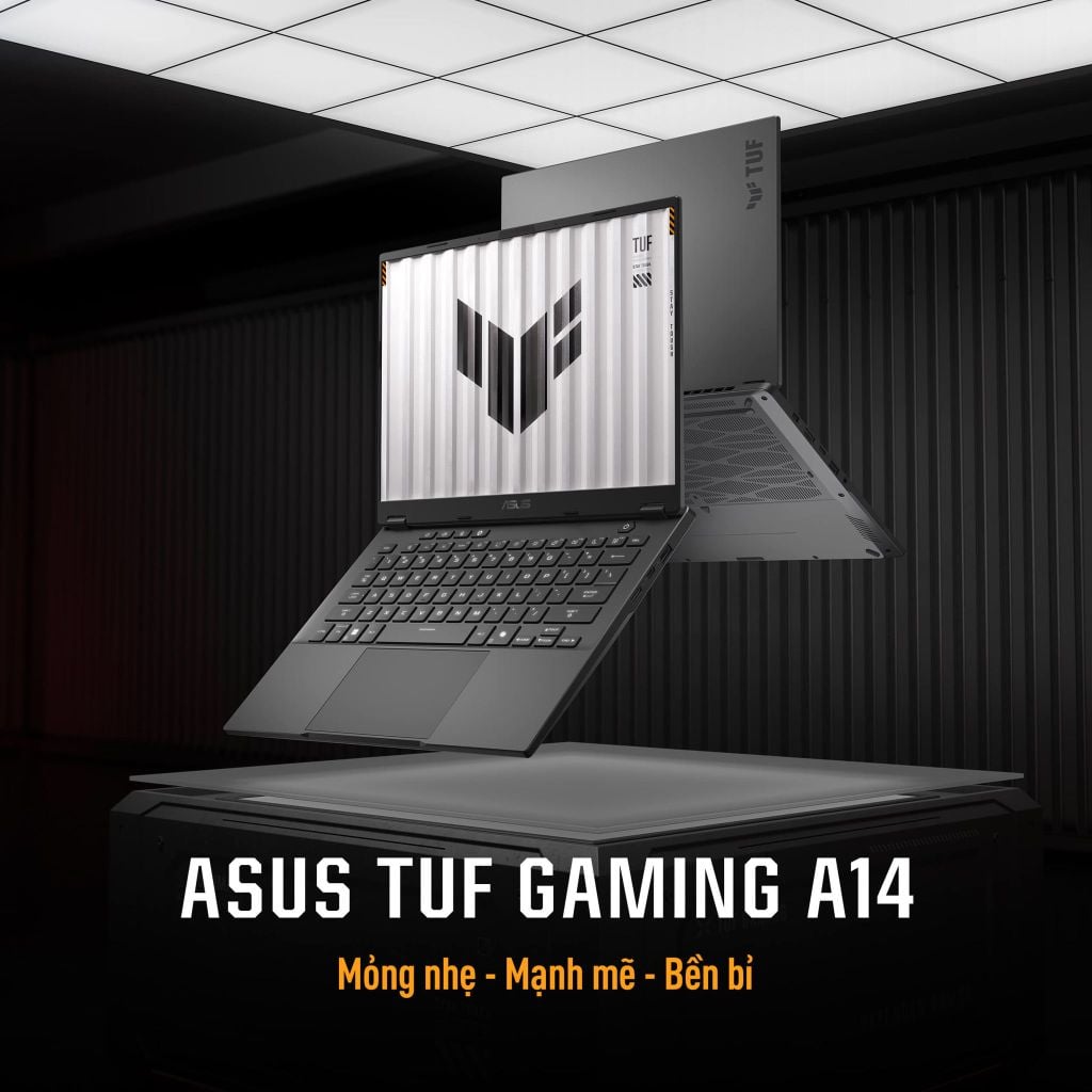 Laptop ASUS TUF Gaming A14 FA401EA-RG034W mang phong cách thiết kế mỏng nhẹ, bền bỉ