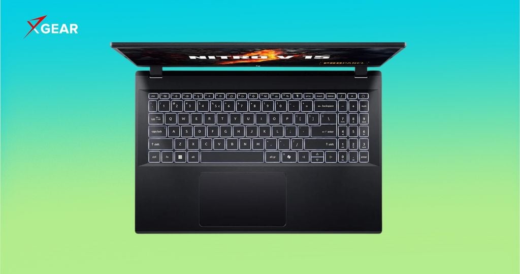 bàn phím đơn sắc trắng cùng touchpad vừa vặn trên Acer Nitro V 15 ProPanel ANV15 41 R0Y4