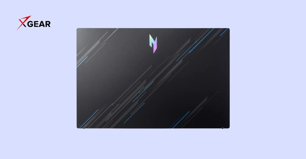 Acer Nitro V 15 ProPanel ANV15-51-534U thiết kế gaming với màu Obsidian Black và logo N đặc trưng